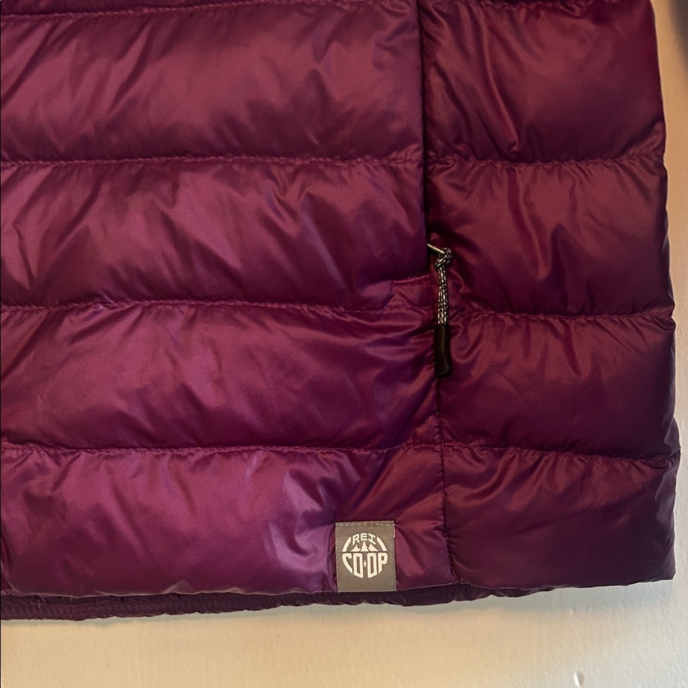 REI Co-Op Women's Deep Purple Packable Down Puffer Jacket - Picture 3 of 6